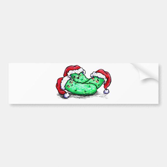 Christmas Pickles Bumper Sticker (Front)