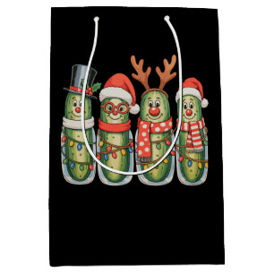 Christmas Pickles Funny Xmas Festive Holiday Medium Gift Bag
