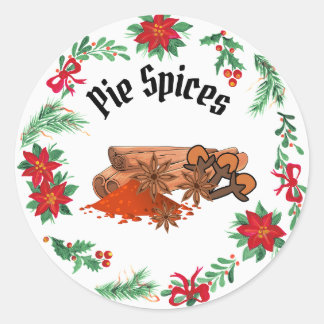 Christmas Pie Spices Classic Round Sticker