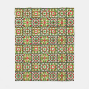 Christmas pieced quilt inspired fleece blanket