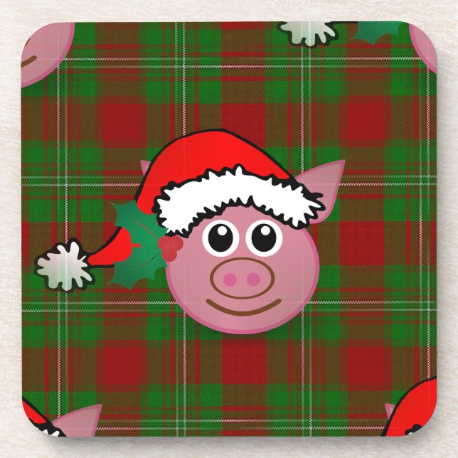 christmas pig coaster (Front)