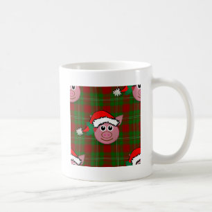 christmas pig coffee mug