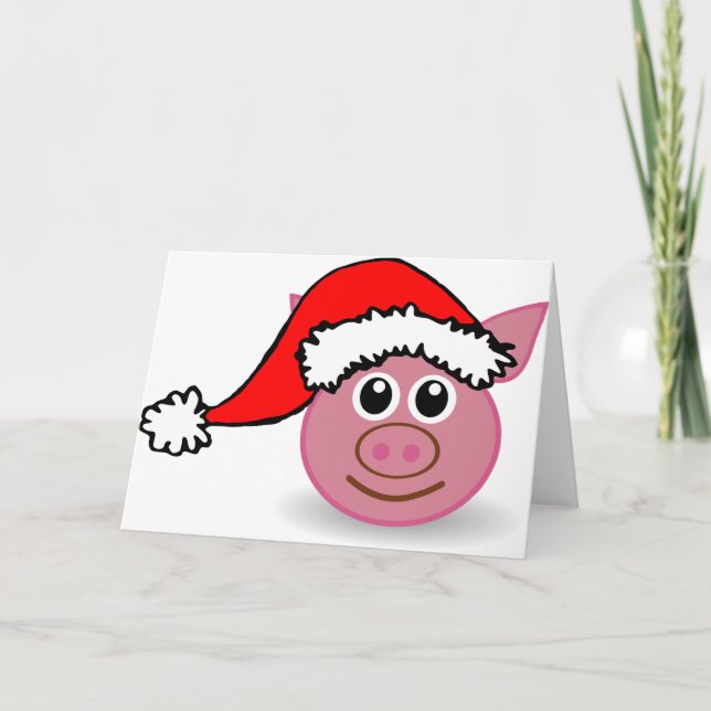 christmas pig holiday card (Front)