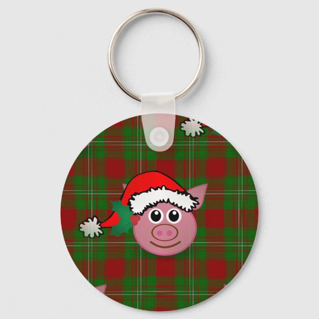 christmas pig key ring (Front)