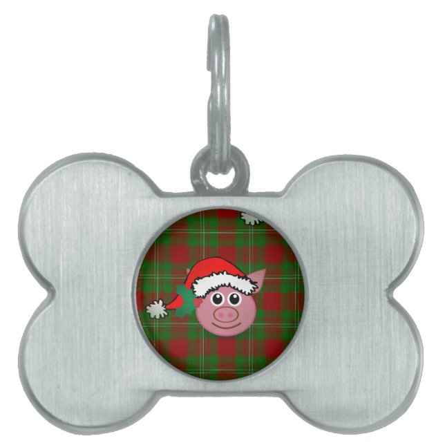 christmas pig pet tag (Front)