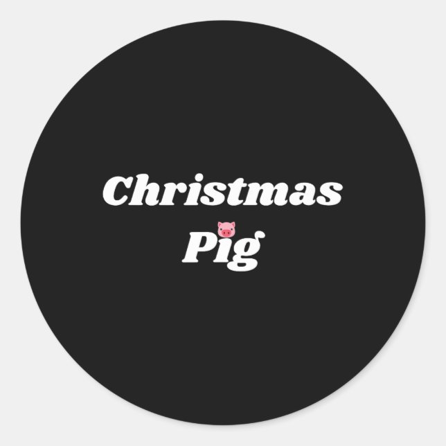 Christmas Pig - Pig And Piggy Gifts For Men And Wo Classic Round Sticker (Front)