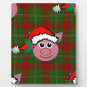 christmas pig plaque