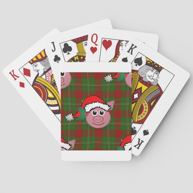 christmas pig playing cards (Back)