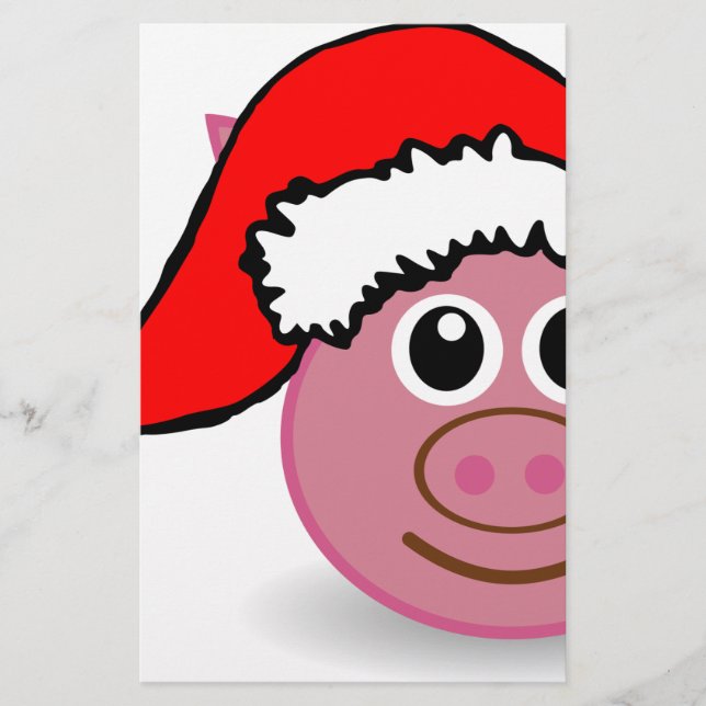 christmas pig stationery (Front)