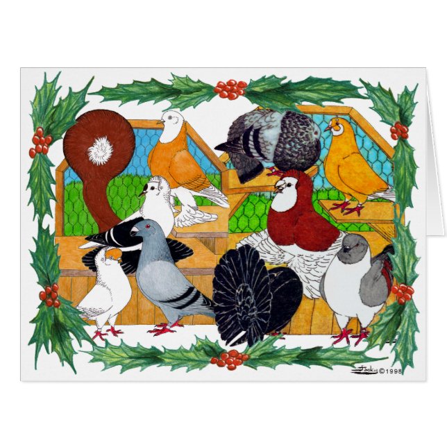 Christmas Pigeons (Front Horizontal)