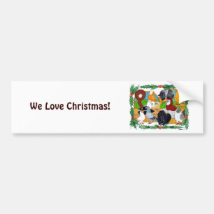 Christmas Pigeons Bumper Sticker