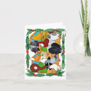 Christmas Pigeons Holiday Card