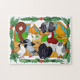 Christmas Pigeons Jigsaw Puzzle