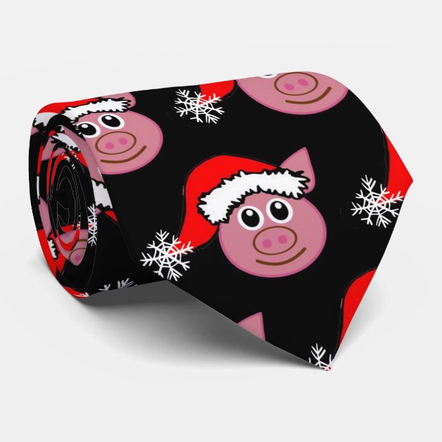 ****CHRISTMAS PIGGY**** CHRISTMAS TIE (Rolled)