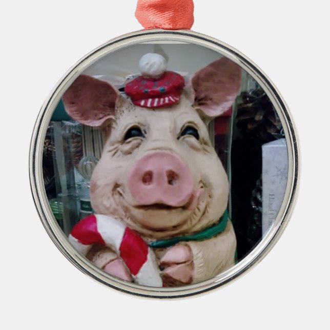 CHRISTMAS ****PIGGY ORNAMENT**** METAL TREE DECORATION (Front)