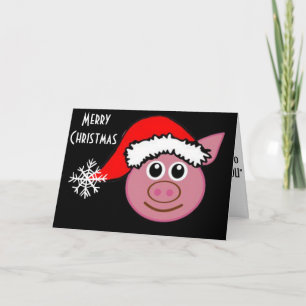 CHRISTMAS PIGGY WISHES YOU **MERRRRY CHRISTMAS** HOLIDAY CARD
