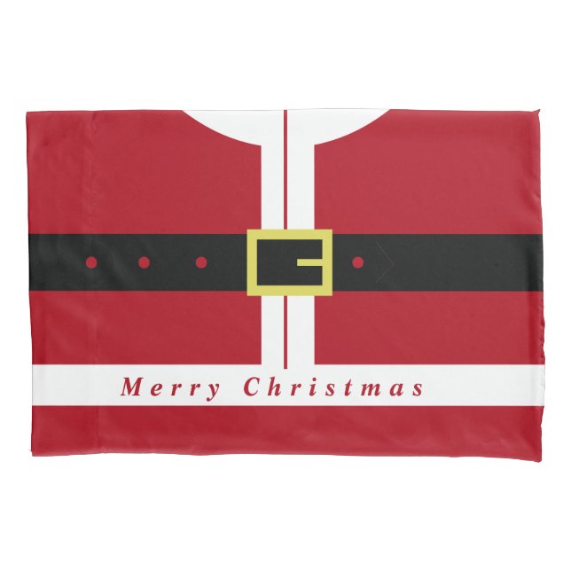 Christmas Pillow Case Funny Santa Design (Front)