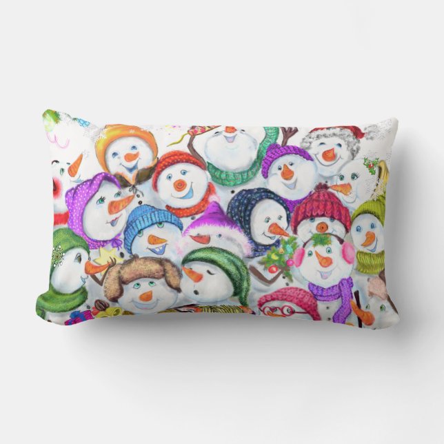 Christmas Pillow Gift with Snowmans Party - Funny (Front)