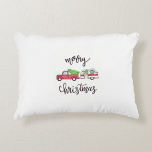 CHRISTMAS PILLOW R.V. STYLE RED BACK