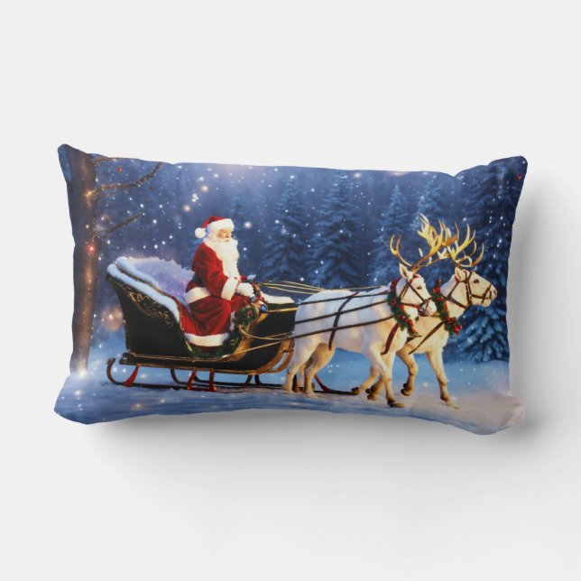  Christmas Pillow with Santa Photos  (Back)