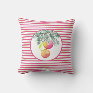 Christmas Pillows Unique Colorful Watercolor 
