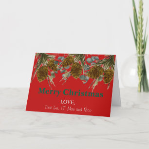 Christmas Pine Cone Holiday Card