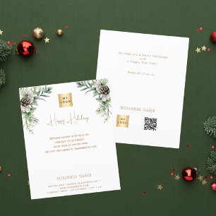 Christmas pine cone QR business promotion Flyer
