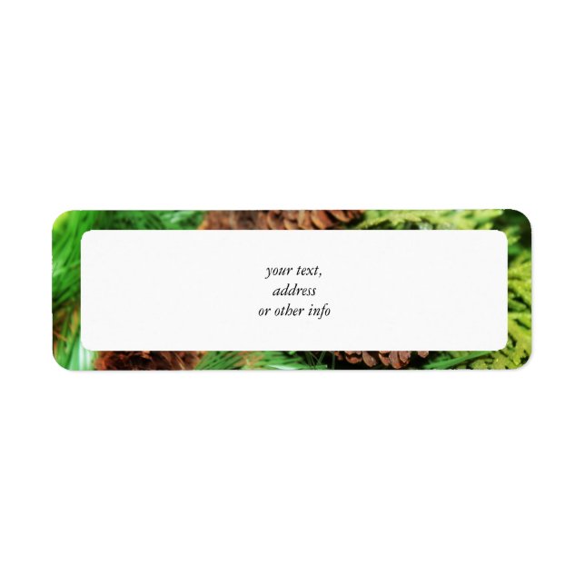 Christmas Pine cone Return Address Label (Front)