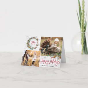 Christmas Pine Cones 2 PHOTOS Birch Birch Folded Holiday Card