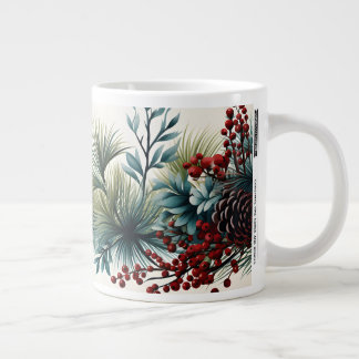 Christmas Pine Cones and Berries 20oz Mug for Coff