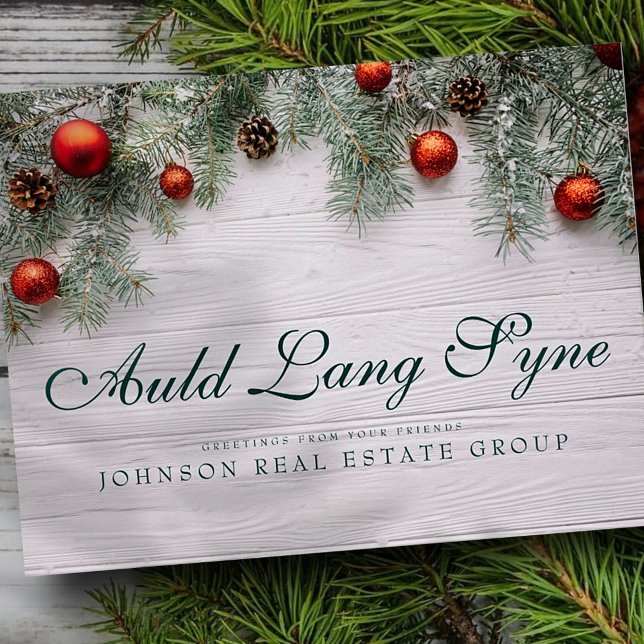 Christmas Pine Cones | Auld Lang Syne Greeting Postcard (Creator Uploaded)