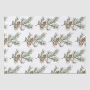 Christmas Pine Cones Branch Ornament Tissue Paper