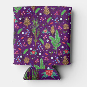 Christmas Pine Cones: Festive Seamless Can Cooler