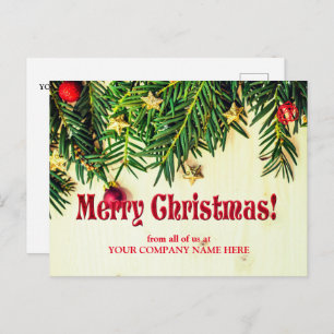 Christmas Pine Cones Greeting Cute Postcard