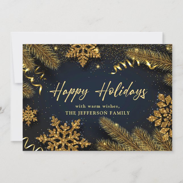 Christmas Pine Cones Rustic Greeting Holiday Card (Front)