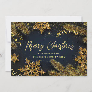 Christmas Pine Cones Rustic Greeting Holiday Card