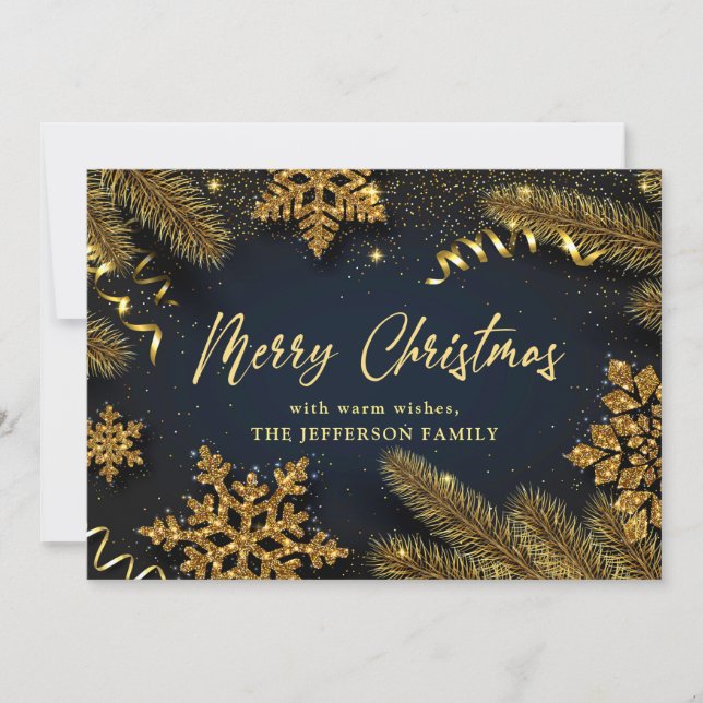 Christmas Pine Cones Rustic Greeting Holiday Card (Front)