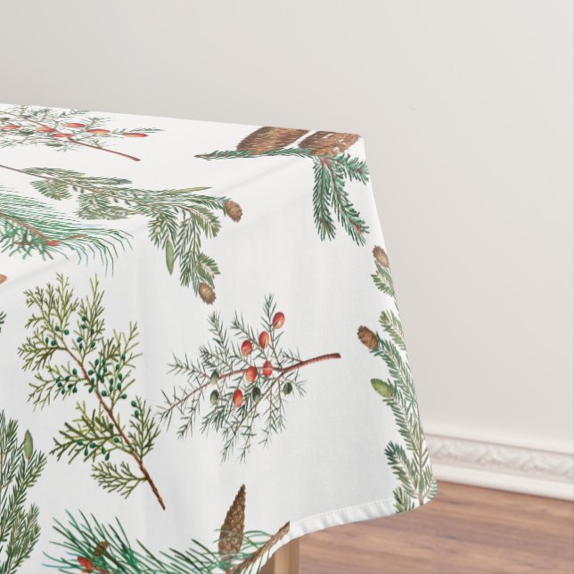Christmas Pine Conifer Forest Festive  Tablecloth (In Situ)