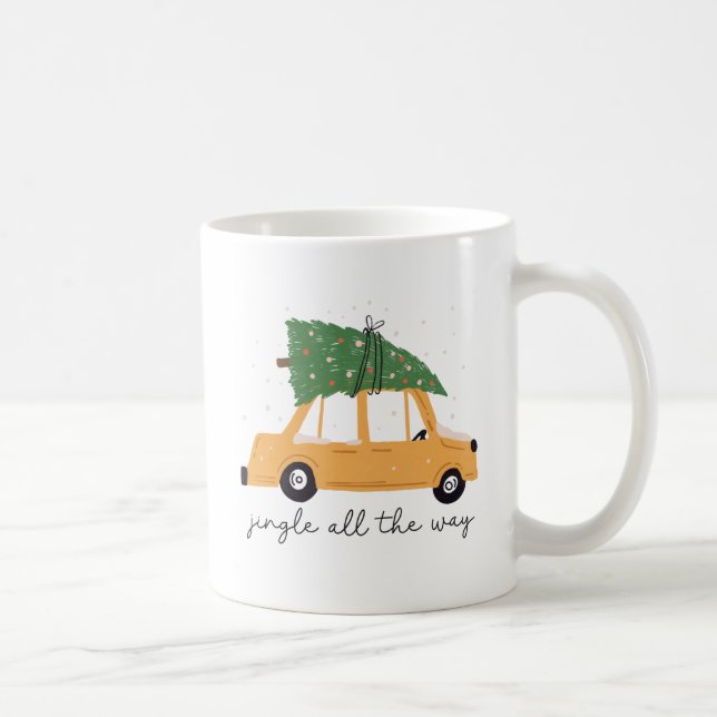 Christmas Pine Tree Car Coffee Mug (Right)
