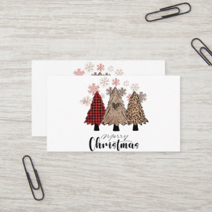 Christmas Pine Tree Merry Christmas Business Card