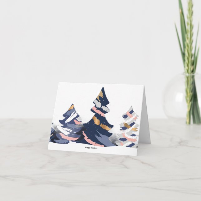 Christmas Pine Tree Thank You Card (Front)