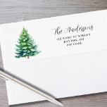 Christmas Pine Tree Watercolor Return Address Return Address Label<br><div class="desc">Christmas pine tree watercolor return address label. Easy to change the text. Pretty design for the holiday season.</div>