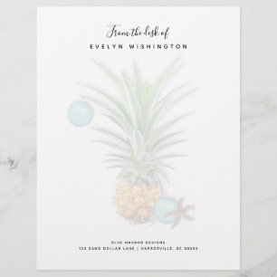 Christmas Pineapple Business Letterhead Paper