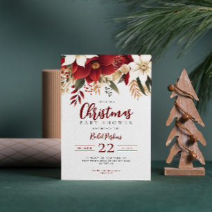 Christmas Pinecone Berries Unisex Baby Shower Invitation