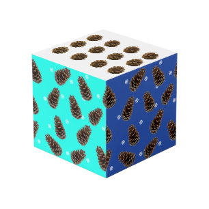 Christmas Pinecones Photo Design Cube