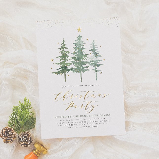 Christmas Pines | Holiday Party Invitation (Creator Uploaded)