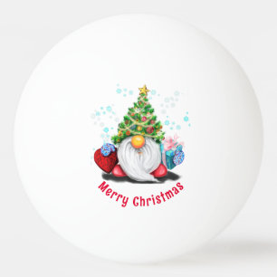 Christmas Ping Pong Ball Gnome with Gift