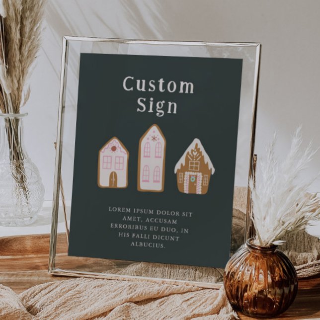 Christmas Pink Gingerbread House Custom Sign (Creator Uploaded)