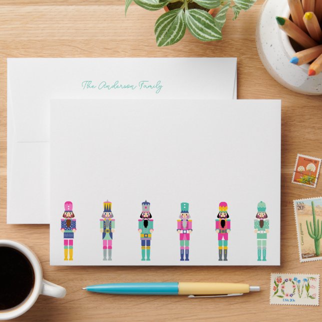 Christmas pink nutcrackers envelope (Desk)