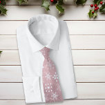 Christmas Pink Snowflake Pattern Festive Tie<br><div class="desc">This design was created through digital art. It may be personalised by clicking the customise button and changing the colour, adding a name, initials or your favourite words. Contact me at colorflowcreations@gmail.com if you with to have this design on another product. Purchase my original abstract acrylic painting for sale at...</div>